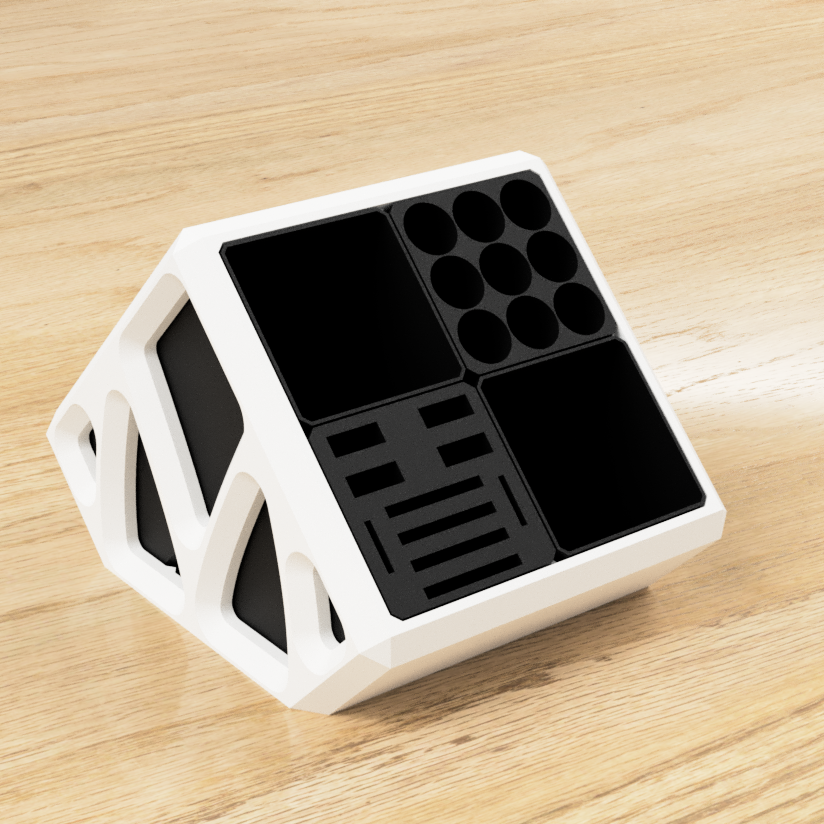 Minimalist Desk Organiser – Multi-Compartment Storage for Pens, Cards & Essentials