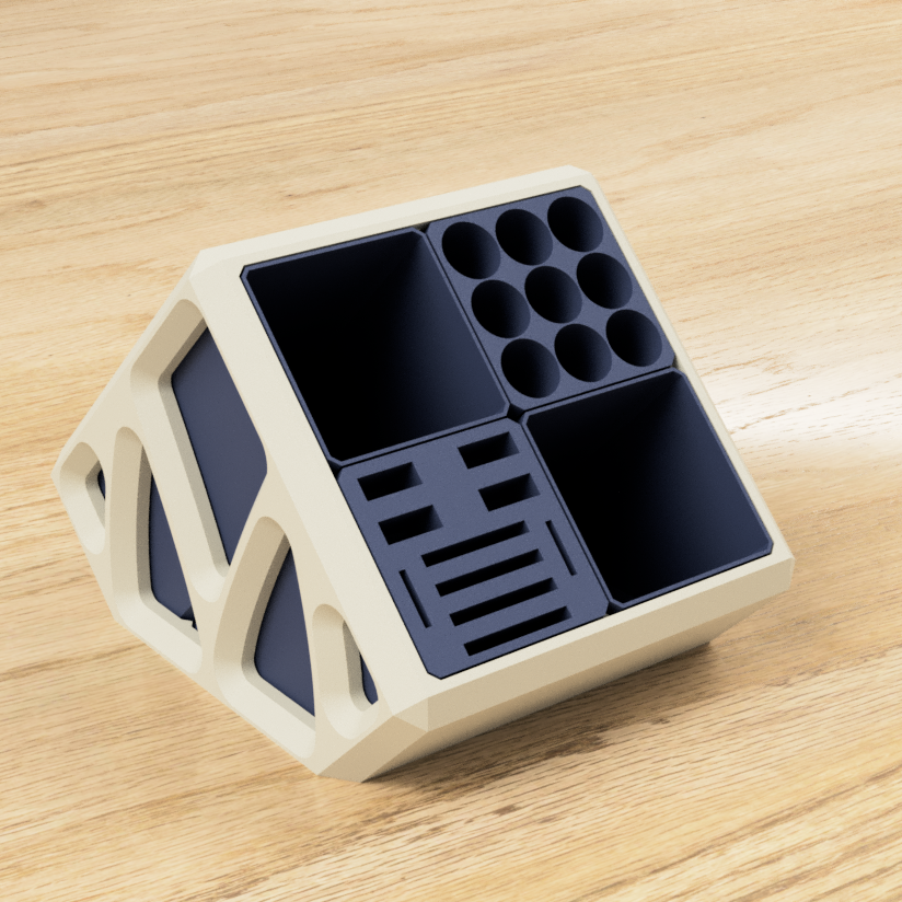 Minimalist Desk Organiser – Multi-Compartment Storage for Pens, Cards & Essentials