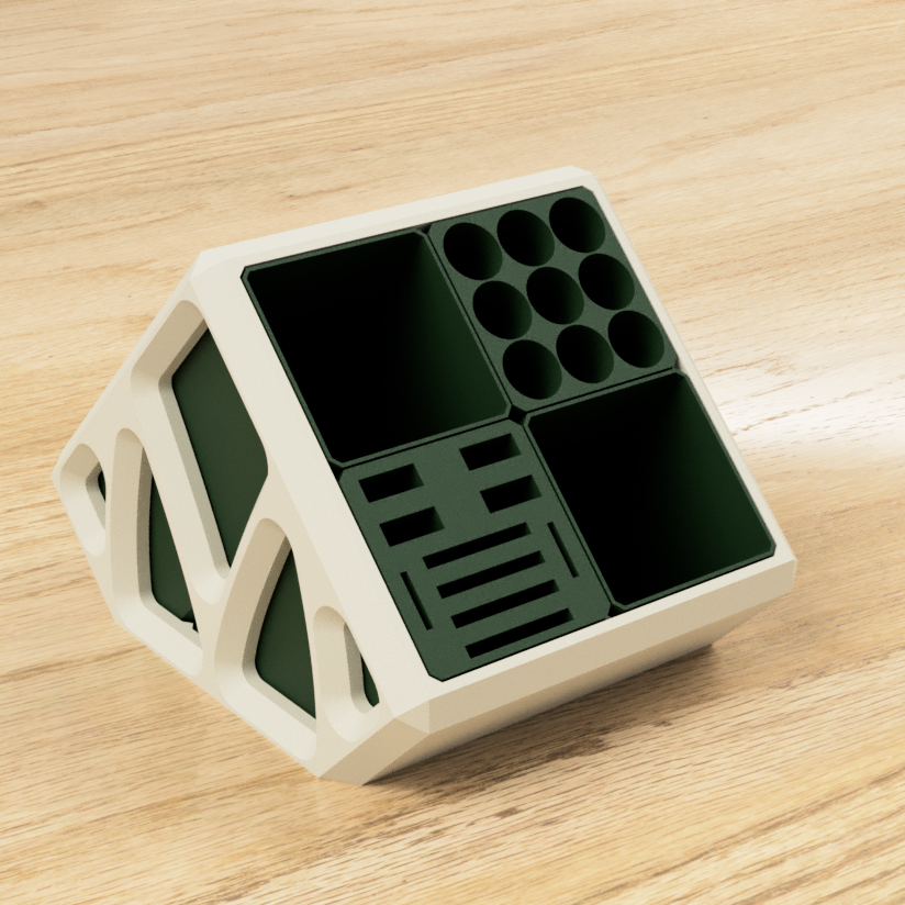 Minimalist Desk Organiser – Multi-Compartment Storage for Pens, Cards & Essentials